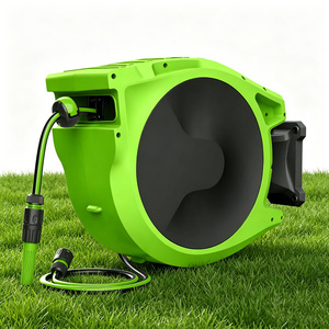 Enrouleur de tuyau rétractable VERTAK 15/25/35m pour jardin et pelouse, système d'arrosage mural à enroulement automatique avec PVC - Product Image 1