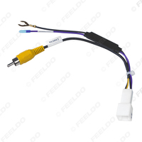 Adaptateur de câble de recul pour stationnement de voiture, prise vidéo mâle 8 broches, câble RCA avec carte de conversion d'alimentation 12V-6V pour modèles de voitures Toyota