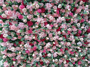 <span class=keywords><strong>Poney</strong></span> อย่างไม่น่าเชื่อและดอกกุหลาบผนังดอกไม้ดอกไม้ประดิษฐ์แผงผนัง - Product Image 2