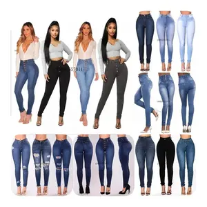 Custom Jean Manufacturer HighWaist Women's Denim Pencil Pants sex Women's Jeans Skinny