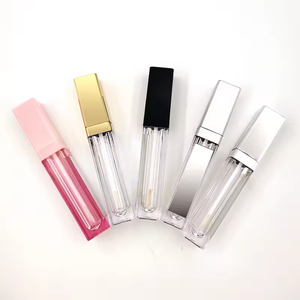 Bán buôn 7ml biểu tượng tùy chỉnh rỗng dễ thương độc đáo hình vuông màu đen LED <span class=keywords><strong>Lip</strong></span> <span class=keywords><strong>Gloss</strong></span> ống với gương - Product Image 2