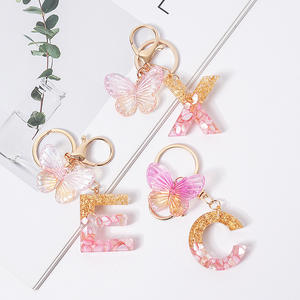 Venta caliente mariposa colgante llavero moda carta acrílico llaveros al por mayor logotipo personalizado bolsa decoración llaveros <span class=keywords><strong>Widget</strong></span> - Product Image 3