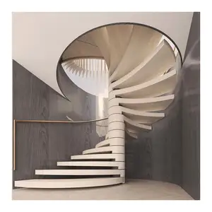 Escalera de suministro de fábrica CBMmart, diseños de pilares de madera, escalera de caracol, escalera de madera de hierro para interiores