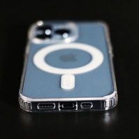 Coque de Téléphone Portable de Luxe Transparente en PC pour iPhone 11 12 13 14 15 16 Pro Max, Compatible MagSafe