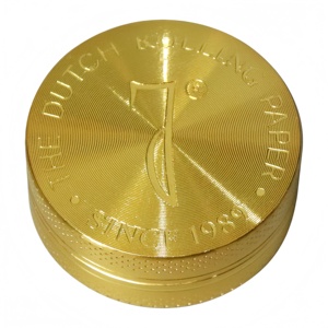 Wholesale 35mm 2 Layers Zinc Metal Alloy Portable Country Style <b>Grinder</b> <b>Herb</b> Hot Selling Commercial Gold Color <b>Herb</b> <b>Grinder</b> - Product Image 4