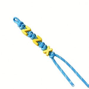 Llavero de paracord trenzado con nombre personalizado, letras acrílicas 3D coloridas, abalorios de cuerda, colgante para bolso, correa para mochila y cartera - Product Image 4