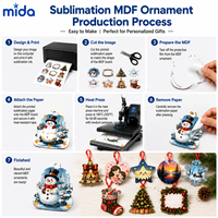 Etiquetas para Árboles de Navidad, Adornos Colgantes Personalizados, Espacios en Blanco para Sublimación, Adornos Navideños de MDF, Manualidades DIY, Decoración