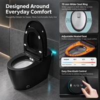En stock - Toilette intelligente électrique, bidet intelligent, WC en céramique monobloc, chasse d'eau automatique, télécommande, sécheur à air chaud