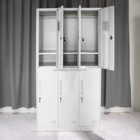 Organisateur de système de rangement en acier avec miroir, étagère de travail moderne avec serrure électronique intelligente, armoire de rangement pour l'école