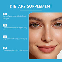 Poudre de Supermélange Multi-Collagène Acide Hyaluronique Biotine Vitamine C Liposomale 220g Chocolat Complément Alimentaire Vente en Gros OEM