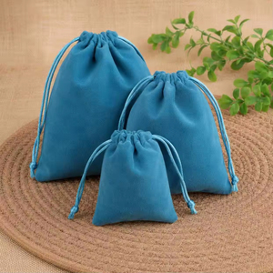 Wholesale Custom Logo <b>Small</b> Velvet Drawstring Jewelry Pouch <b>Gift</b> Packaging <b>Bag</b> with Heat Transfer Printing - Product Image 5