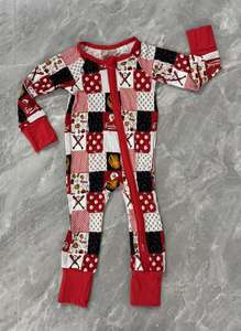 ベビーバンブーパジャマカスタムベビー服カスタム竹ベビージッパーカスタマイズ子供服竹ジッピー - Product Image 2