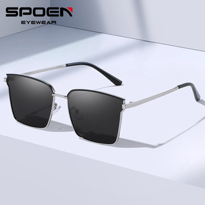 SPOEN Men's Rectangle Polarized Sunglasses UV400 Metal Frame Driving <b>Eyewear</b> - Product Image 1