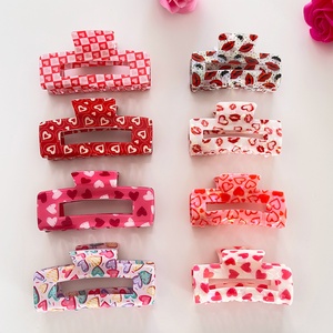 กิ๊บติดผมรูปหัวใจอะคริลิคแฮนด์เมดลายริมฝีปาก<span class=keywords><strong>เซ็กซี่</strong></span>สำหรับผู้หญิง สไตล์หวานๆ สำหรับวันวาเลนไทน์ข้ามพรมแดน - Product Image 2