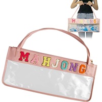 Sac de rangement Mahjong grande capacité, imperméable, lavable, en PVC, tendance transfrontalière, pour la maison, brodé