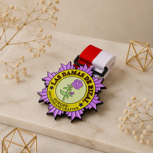 Médaille personnalisée en alliage de zinc émaillé pour compétition sportive, récompense d'honneur avec ruban - Product Image 5