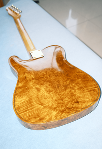 <span class=keywords><strong>Guitarra</strong></span> Eléctrica Artesanal de Arco Violinado de Arce Rizado y Abeto, Semiterminada, Cuerpo Hueco Tallado, Estilo Jazz, Yunzhi Custom - Product Image 5