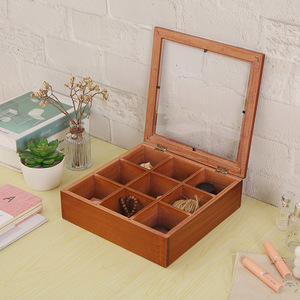 Boîte de rangement pour bijoux en bois avec couvercle en acrylique, design Secret La Vie Rurale Paris 1982, pour l'organisation du bureau - Product Image 3