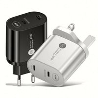 Dual TYPE C PD20W Wand-Schnellladegerät PD40W EU US UK Stecker 2 USB-Anschlüsse Wandladegerät USB C
