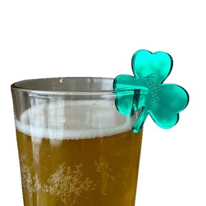 Porte-nom personnalisé en forme de trèfle, miroir, pendentif pour cocktail, carte pour verre à vin, carte d'insertion pour verre - Product Image 4