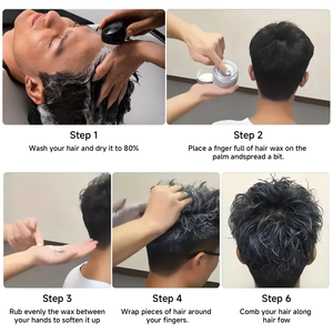 Cire/argile colorante pour <span class=keywords><strong>cheveux</strong></span> ou barbe Mokeru 120g avec style personnalisé élégant pour hommes - Product Image 6