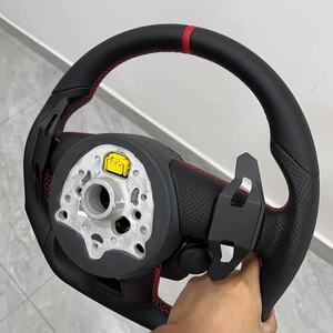 Conjunto deportivo de <span class=keywords><strong>volante</strong></span> de fondo plano de cuero totalmente perforado adecuado para Audi A1 A3 A4 A5 A6 A7 Q3 Q5 Q7 Plug and <span class=keywords><strong>Play</strong></span> - Product Image 6