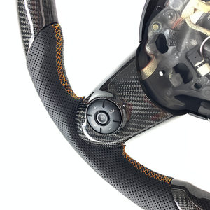 Accessoires de voiture pour <span class=keywords><strong>Mini</strong></span> Cooper <span class=keywords><strong>Countryman</strong></span> Clubman S SE JCW, <span class=keywords><strong>volant</strong></span> personnalisé en cuir Napa et fibre de carbone, 2016-2020 - Product Image 5