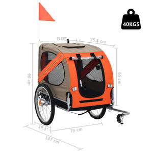 Popular moda creativa Durable 40kgs perro <span class=keywords><strong>plegable</strong></span> <span class=keywords><strong>bicicleta</strong></span> remolque portador mascota <span class=keywords><strong>bicicleta</strong></span> remolque pequeño portador - Product Image 2