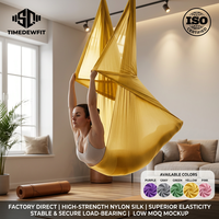 Hamac de yoga aérien Gravity avec corde et sangle de suspension 5m x 2.8m, épaisseur 2, tissu nylon, 1100g, personnalisable