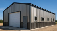 Kit de construction en acier galvanisé durable pour garage, abri, bureau, design moderne, haute résistance au vent, assemblage simple, vis