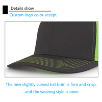 HN11 haute qualité plaine maille Gorras 112 Style casquette Six panneaux Snapback coton maille camionneur chapeaux avec patch en cuir