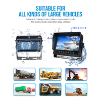 Moniteur AHD à écran quadruple de 10,1 pouces, étanche IP69K, moniteur 4 canaux, moniteur pour bateau, camion, bus, caravane