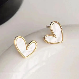 أقراط هندسية مربعة من الأكريليك على شكل فيونكة دائرية، أقراط طويلة على شكل قلب مع قلادة متدلية، أقراط كريستال دائرية للنساء - Product Image 3