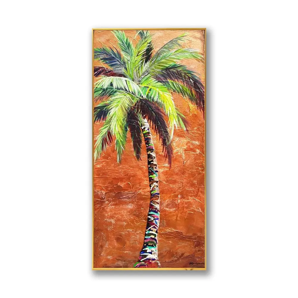 Palm Coconut Artwork Hand Painted Wall Painting on Canvas Photo