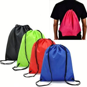 Sac à dos à cordon en polyester avec logo personnalisé, idéal pour l'école et les voyages, grande taille, grande capacité, solide et durable - Product Image 2