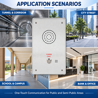 Interphone d'urgence SIP IP mural en alliage d'aluminium, 13W Audio, PoE DC, à activation par touche unique, pour tunnels, métros et espaces publics