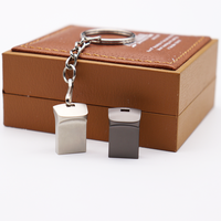 Flash Drive USB Super mini, Stik USB Flash Drive 32GB 16GB 8 GB 4GB logam 128 64 32 16 8 GB pribadi memori