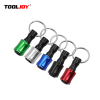 TOOLJOY Porte-embouts hexagonaux à dégagement rapide 1/4, mousqueton, 6 embouts de tournevis porte-clés, acier CRV, garantie 3 ans, pièces d'outillage