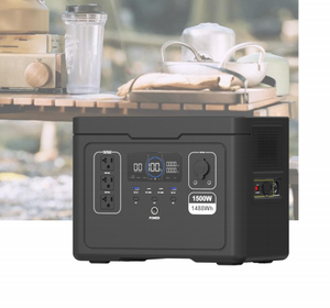 Station d'alimentation portable haute puissance 1500W 1488Wh pour extérieur, onduleur à onde sinusoïdale pure MPPT, stockage d'énergie solaire d'urgence pour la maison - Product Image 1