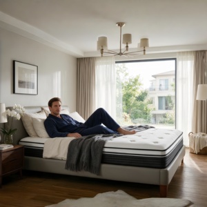 Colchón de Muelles Ensacados Individuales de Lujo con Diseño Euro Top para Dormitorio Principal, Precio Directo de Fábrica - Product Image 3
