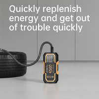 Outils d'urgence pour véhicules, démarreur de batterie de voiture en ABS avec moniteur de pression des pneus, gonfleur de pneus portable et pompe à air