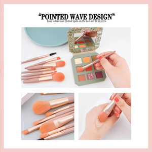 8 cái/bộ trang điểm bàn chải thiết lập mềm Fluffy Kabuki bàn chải cho nền tảng, đỏ mặt, bột & Eyeshadow DIY Travel-Size - Product Image 2