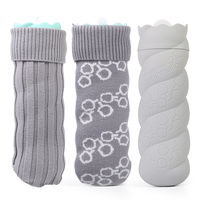 Vente en gros de haute qualité chauffe-mains en peluche de silicone de grande taille sac à eau chaude bouteille