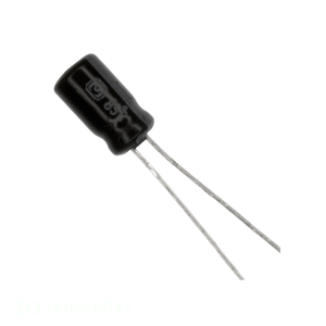 ตัวเก็บประจุแบบ Through Hole CAP ALUM 0.47UF 20% 50V RADIAL ECE-A1HKAR47 ของแท้ 0.47 ยูเอฟ - Product Image 1