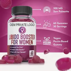 Oem Private Label Libido Booster Voor Vrouwen Gummies Met Saw Palmetto Natuurlijke Vrouwelijke Libido Booster Kruid Gummies