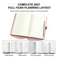 Agenda hebdomadaire personnalisé A5, carnet non daté, couverture rigide, journal avec intercalaires, logo personnalisé, fournitures de bureau et scolaires