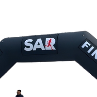 Arche gonflable en PVC imperméable, résistante au vent et aux intempéries, avec éclairage LED pour ligne de départ/arrivée de course, design personnalisé