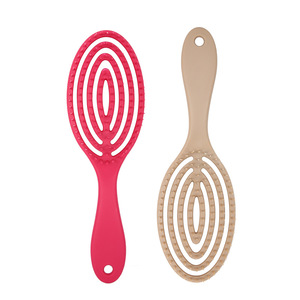 Peine de masaje para el cuero cabelludo Wanmei, cepillo de plástico hueco para el cabello largo de niñas, color rosa caqui - Product Image 5