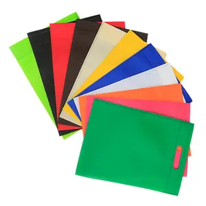 Thermocompression Printing Plain Top Handle ECO PP Non Woven D Die Cut Bag Carry Bag Non Woven Fabric