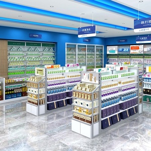 <span class=keywords><strong>ตู้</strong></span>ยาสมัยใหม่รักษ์โลกพร้อมไฟ LED ปรับความสูงได้สำหรับตกแต่งร้านค้าปลีก - Product Image 2